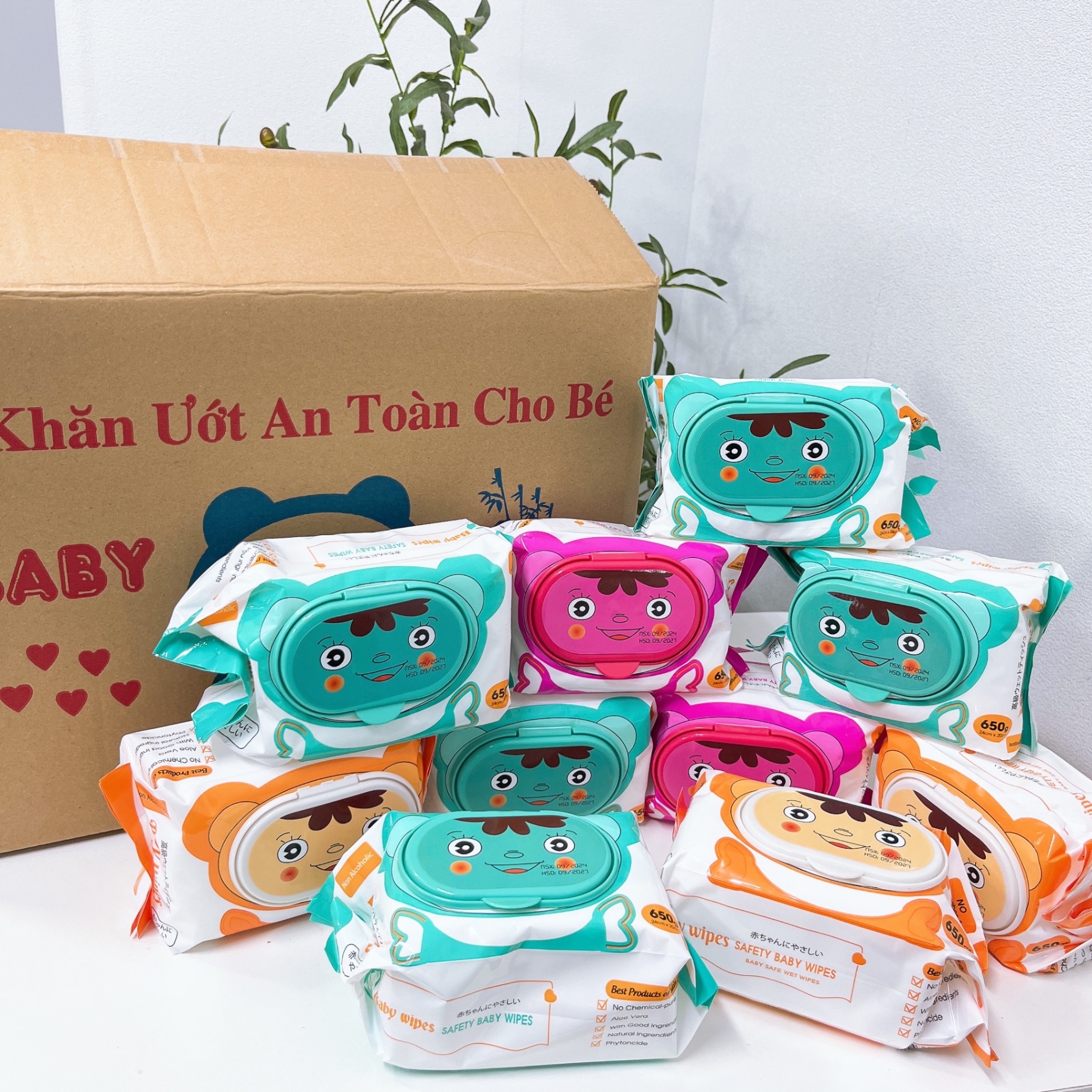 Thùng 30 gói Khăn ướt Baby wipes