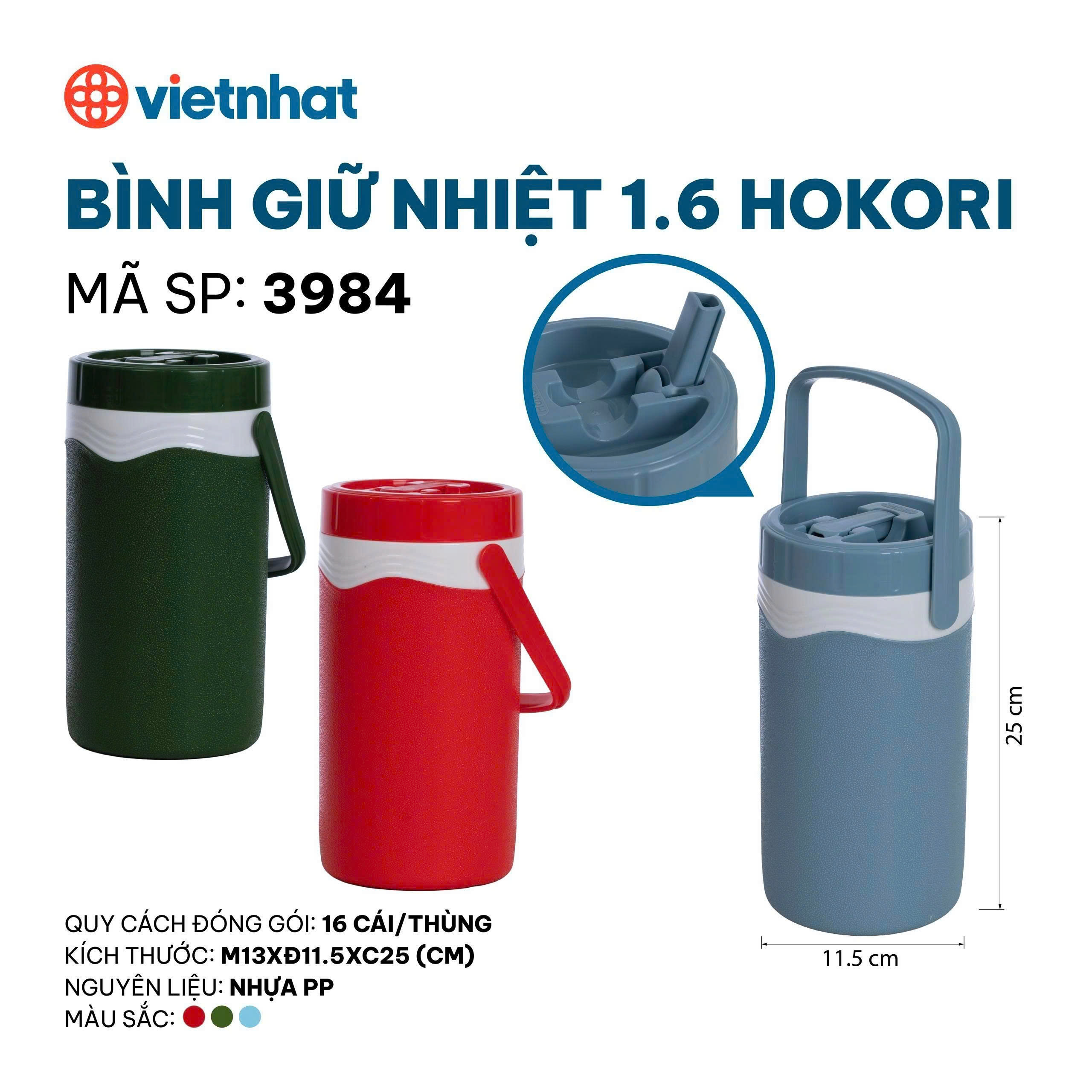 [16] Bình Giữ Nhiệt 1.6L Hokori 3984