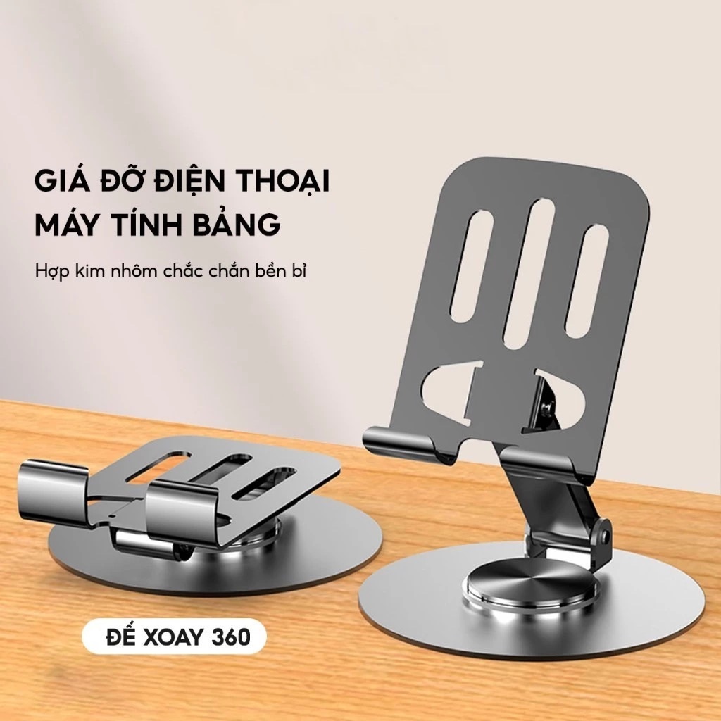 [200] Giá Đỡ Điện Thoại Nhôm Chân Xoay 360-S578