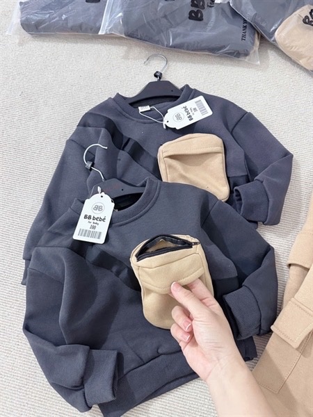 Set nỉ túi chéo bé trai