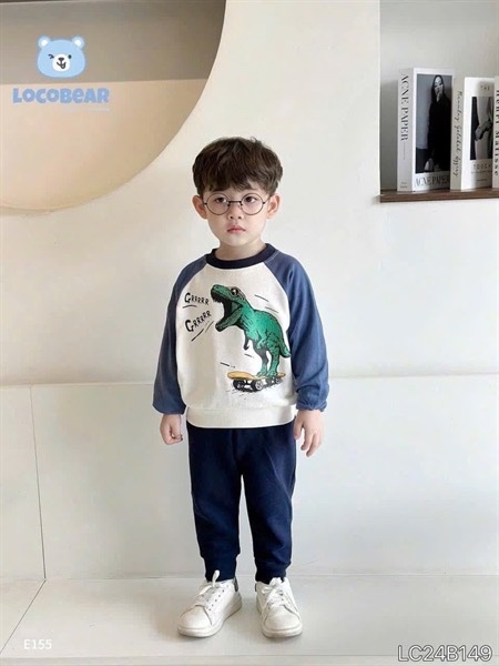 Set nỉ khủng long bé trai