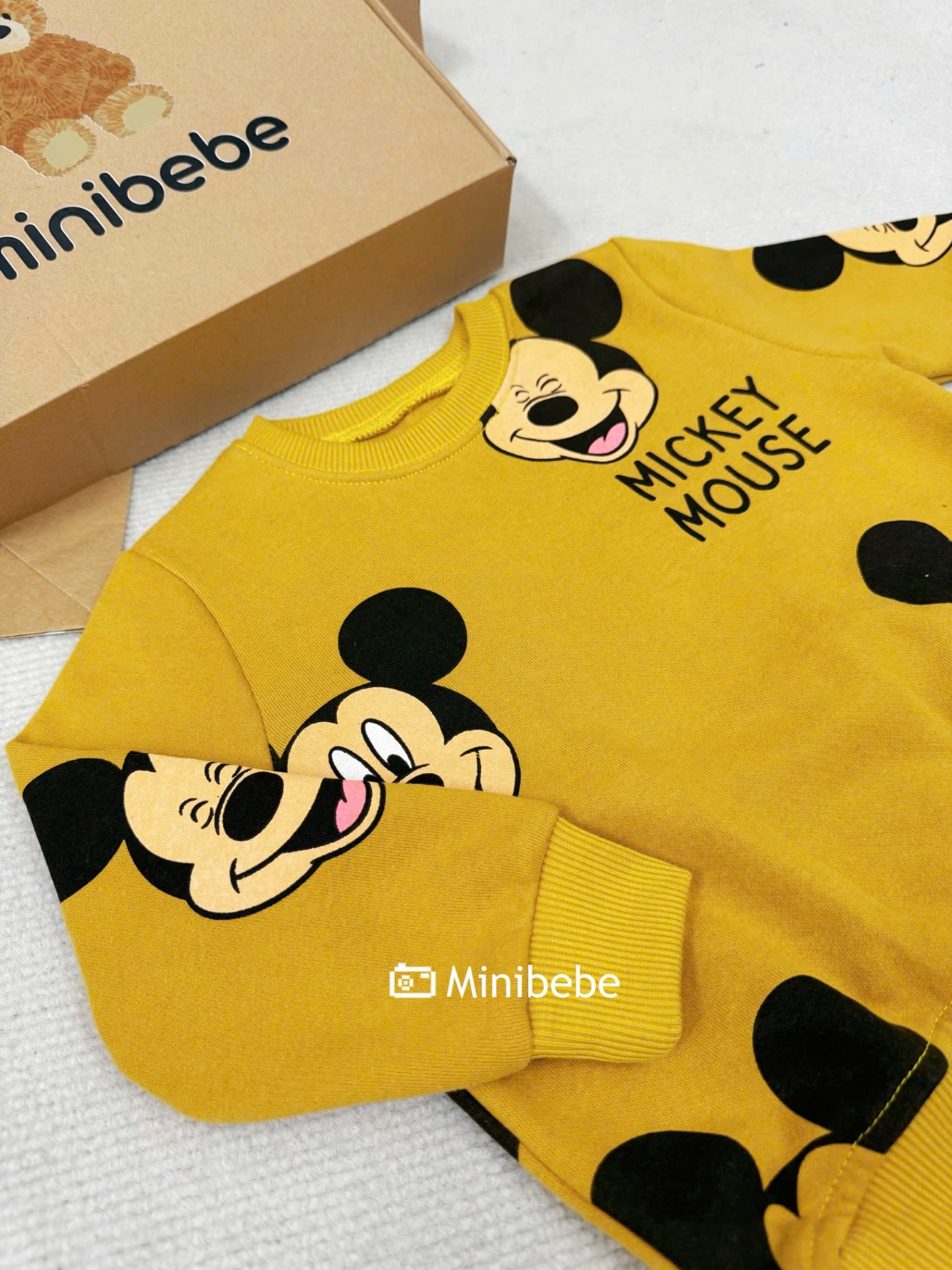 Bộ nỉ micky vàng vnxk