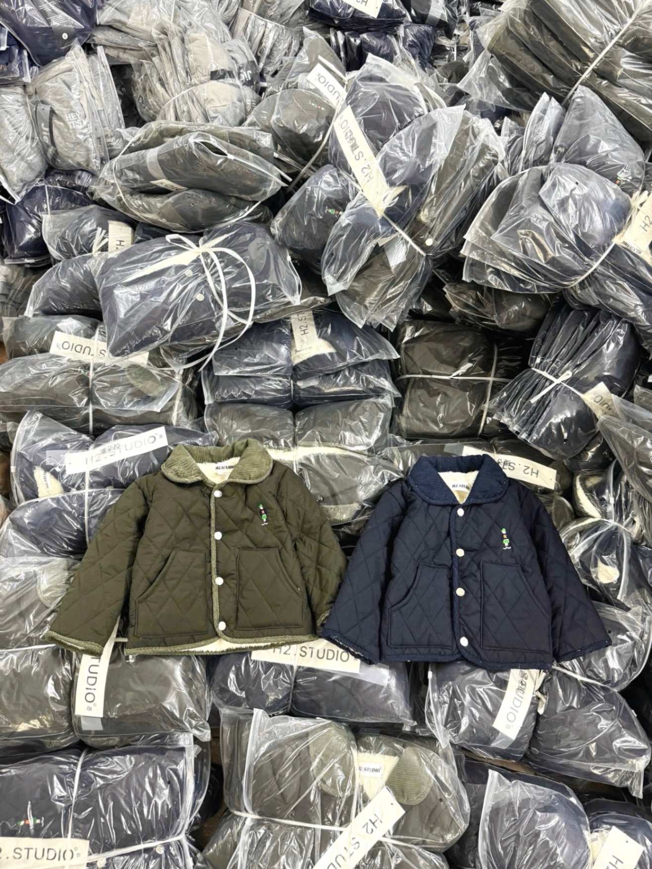 Áo phao cover siêu dầy 2 màu xám xanh