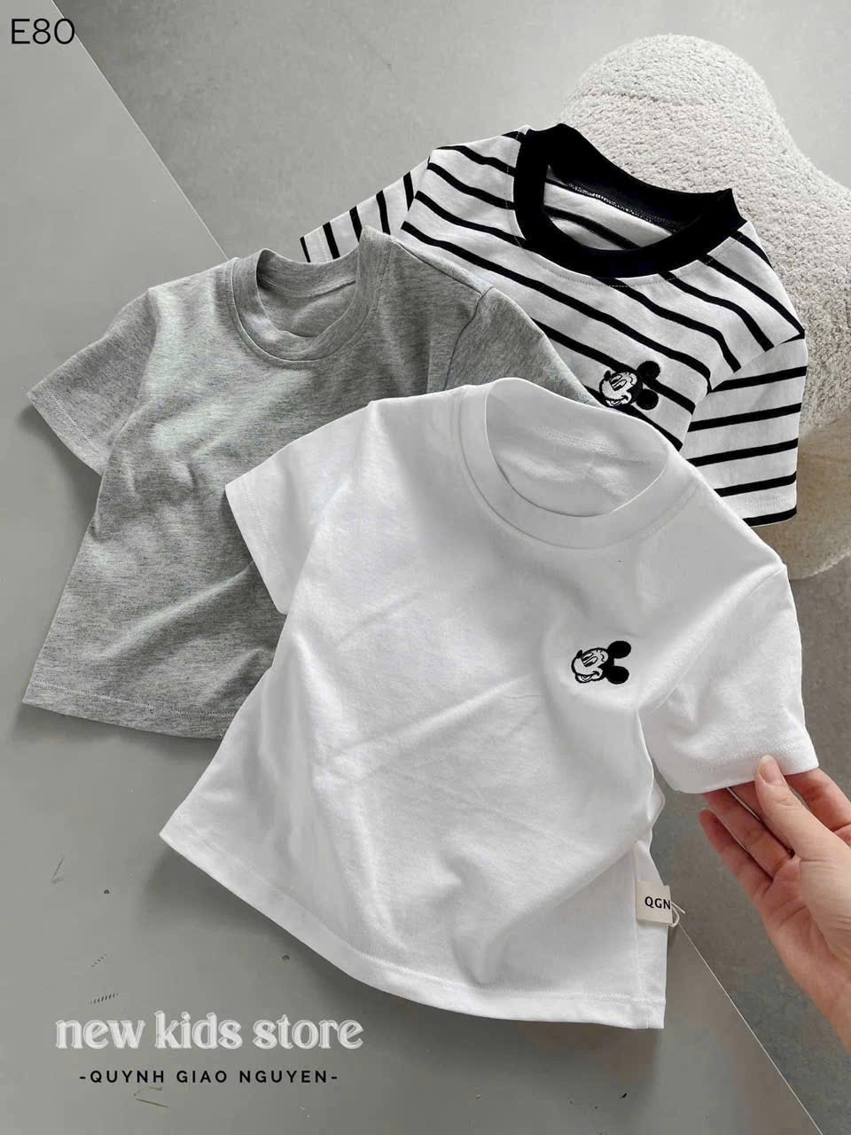 Set 3 áo phông zip sz Bé