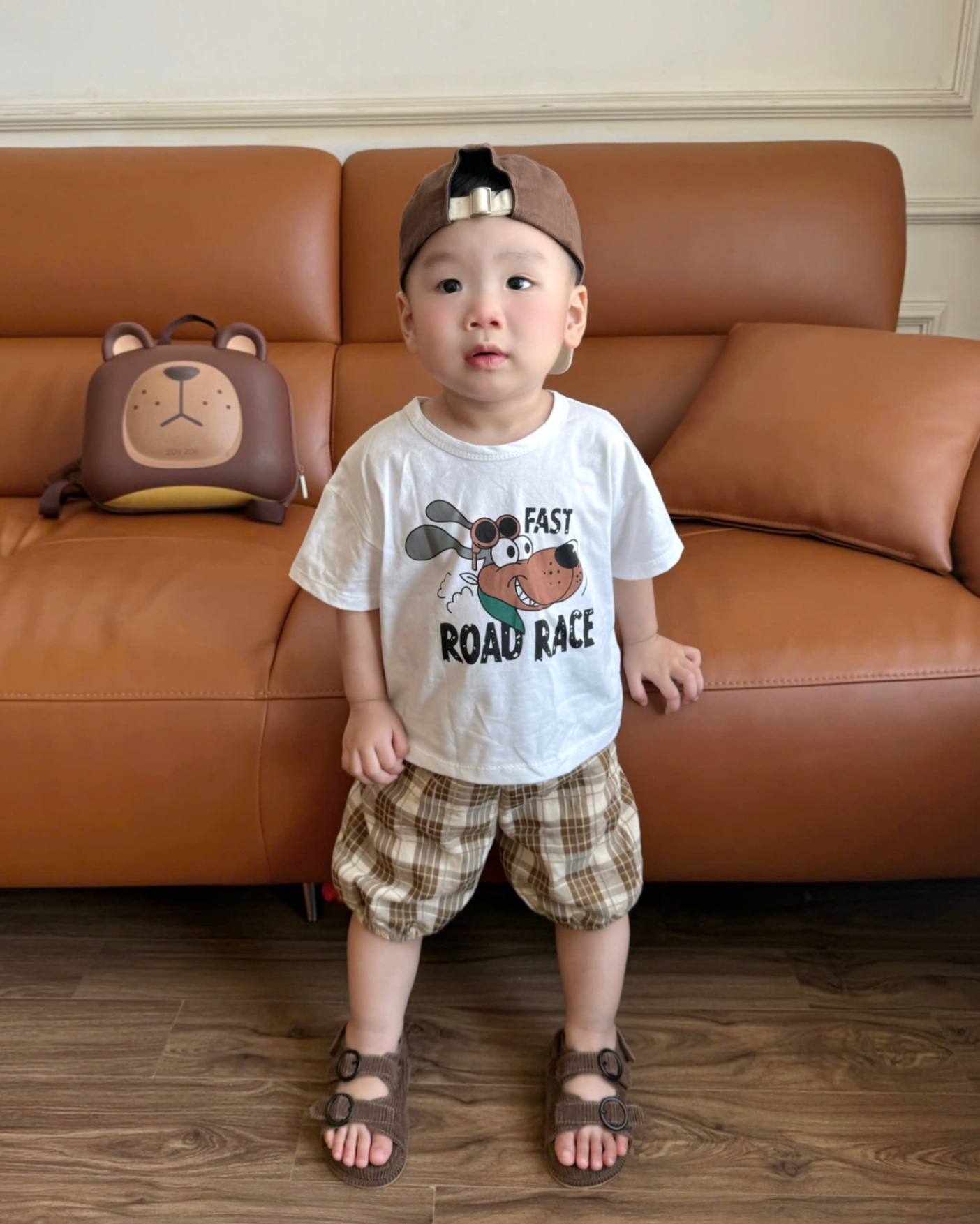 Set áo cotton Road race phối quần đũi