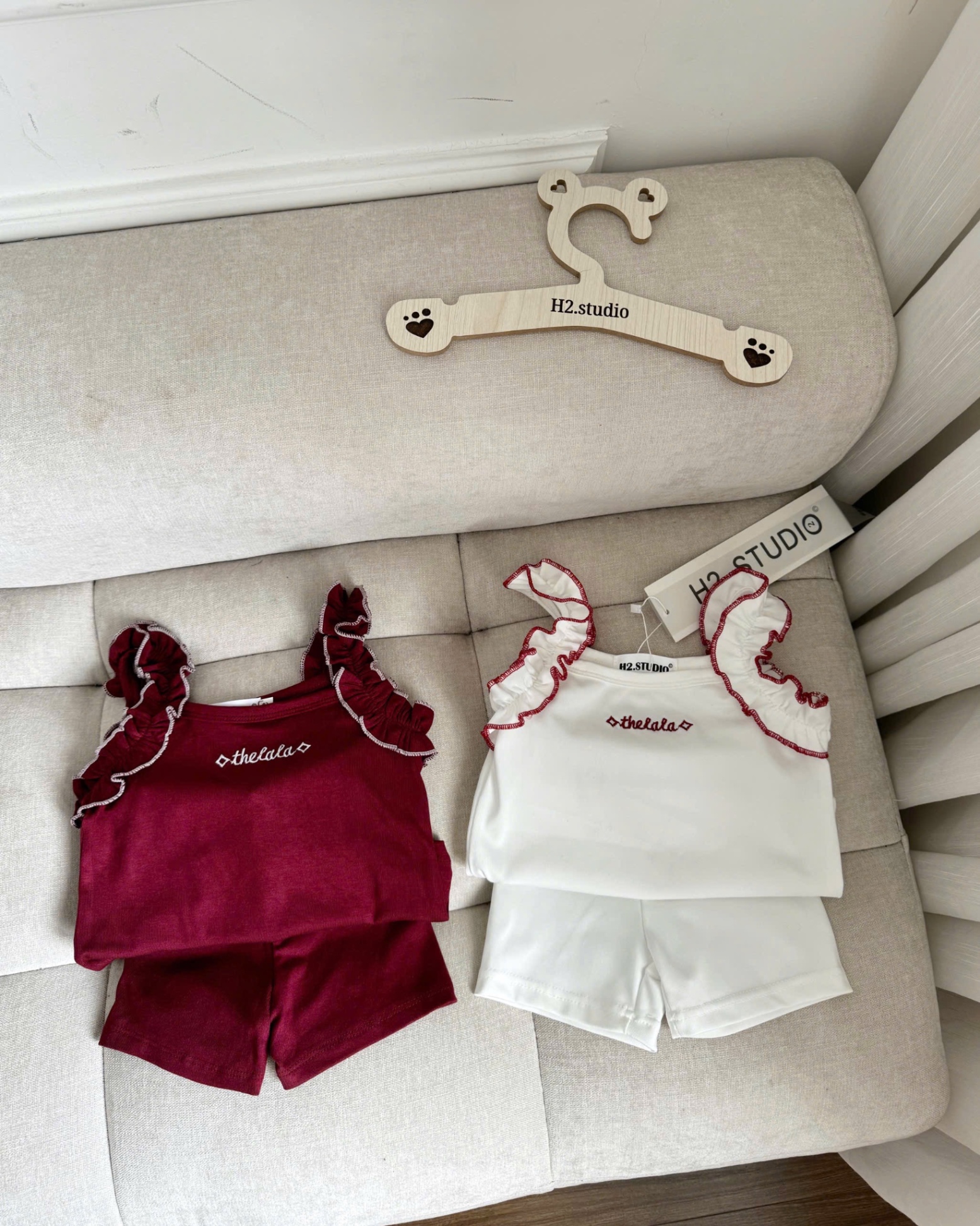 Set 2b cotton zip đỏ trắng