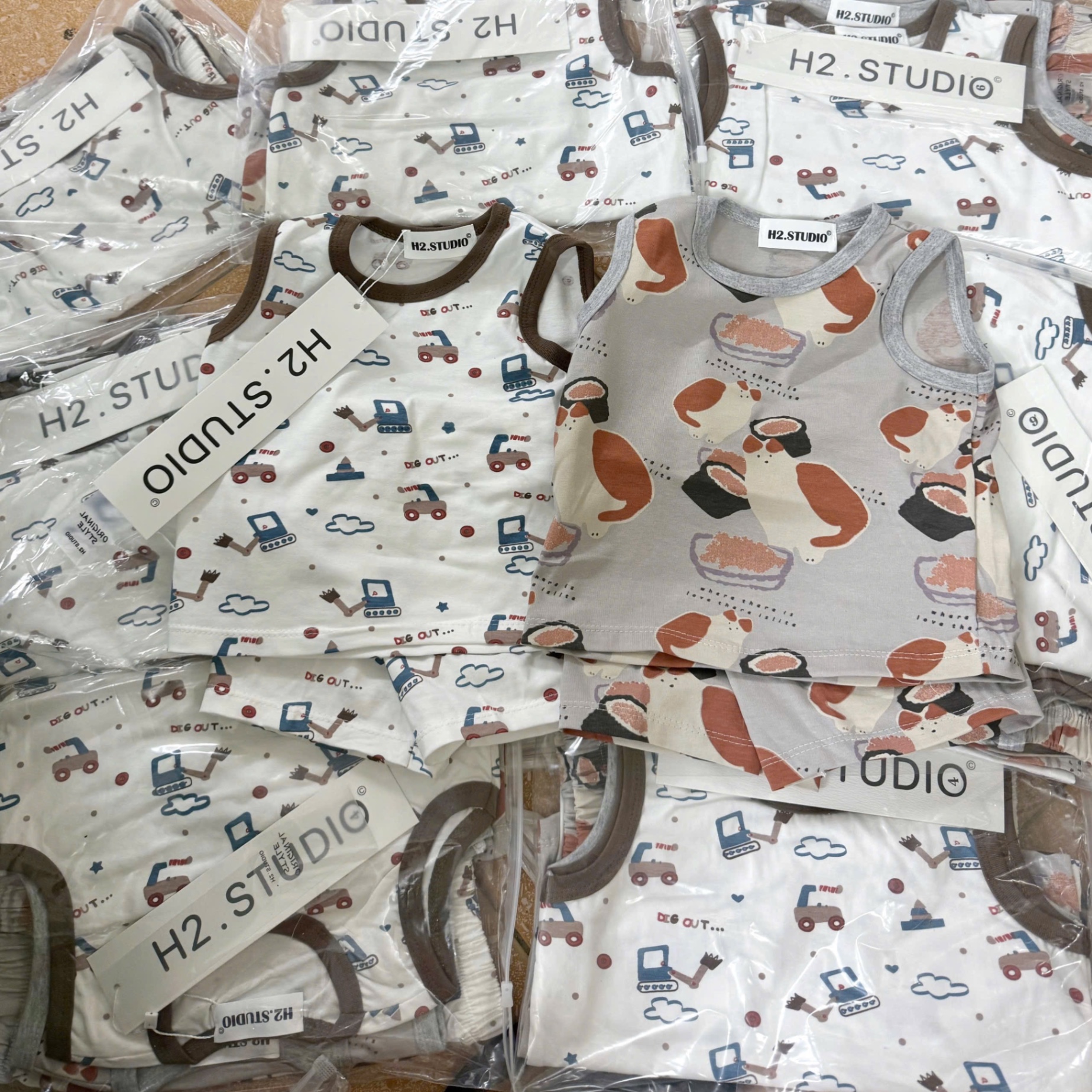 Set 2b 3 lỗ nâu be(6/25kg)