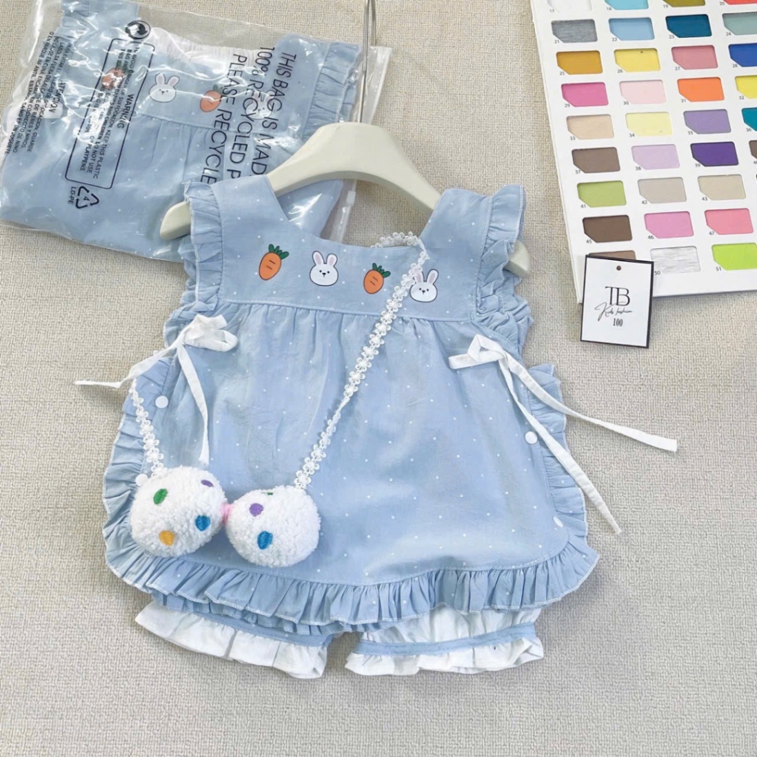 Set váy kèm nơ đeo chéo(7/27kg)