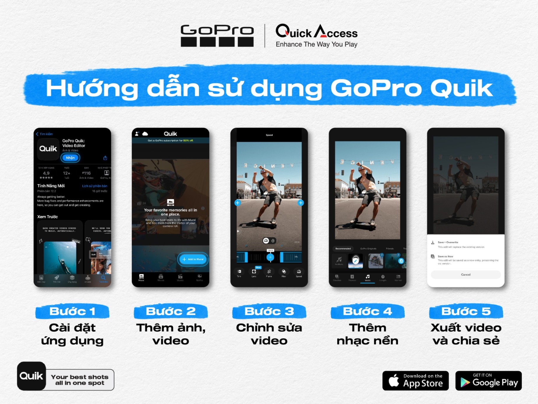 Hướng dẫn sử dụng Gopro Quick