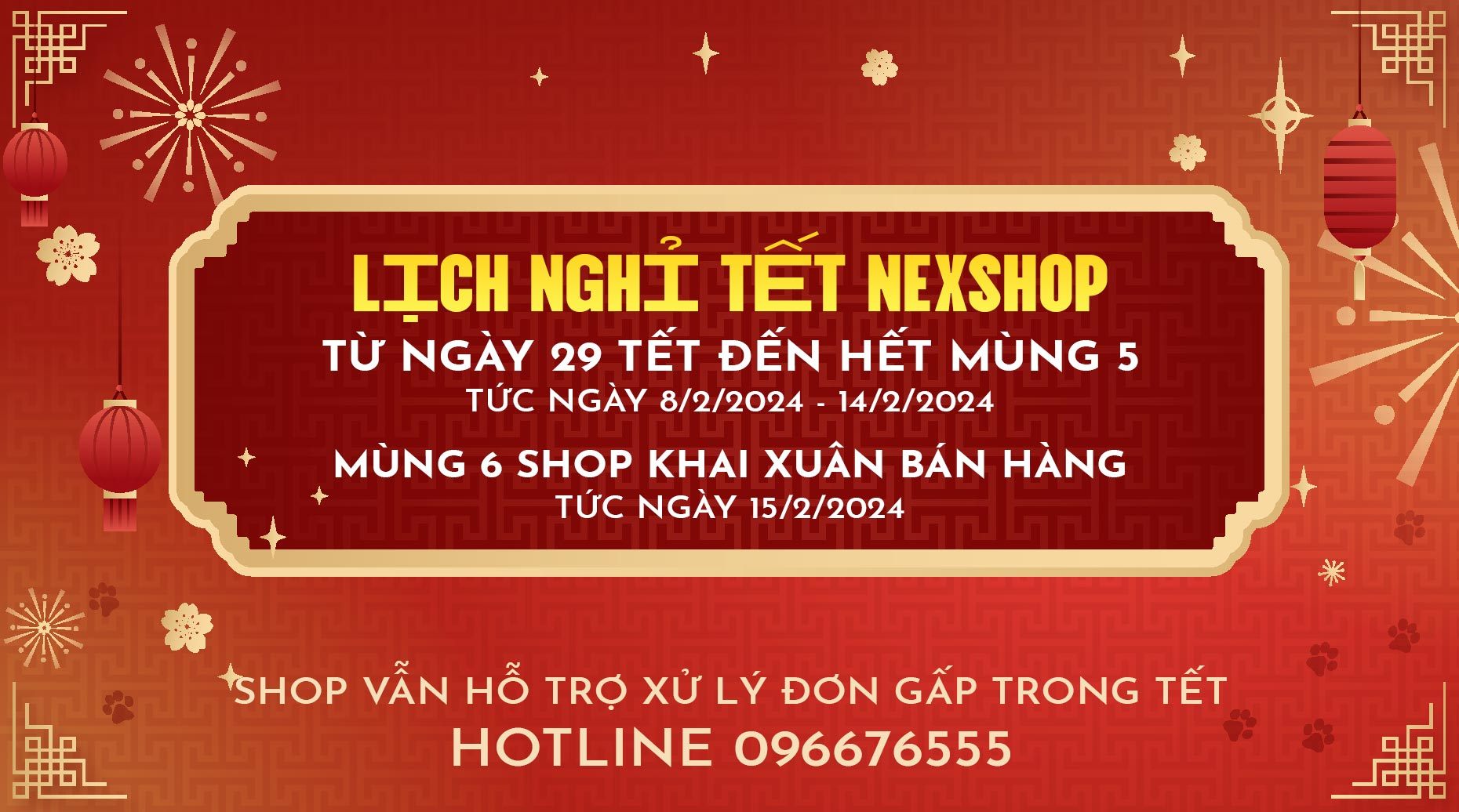 THÔNG BÁO LỊCH NGHỈ TẾT GIÁP THÌN 2024