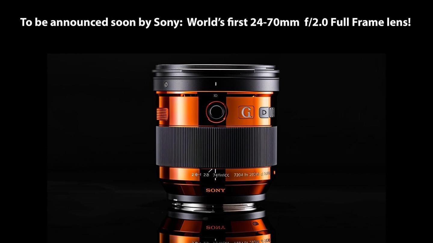 Sony sắp ra mắt ống kính 24-70mm f/2.0 đầu tiên trên thế giới cho ngàm E full-frame