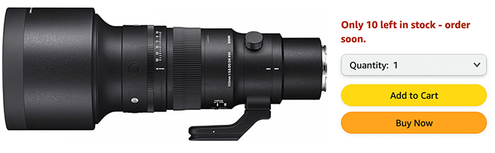 Sigma cập nhật Firmware mới cho ống kính Sigma 500mm , 100-400mm , 28-70mm , 35mm , 85mm