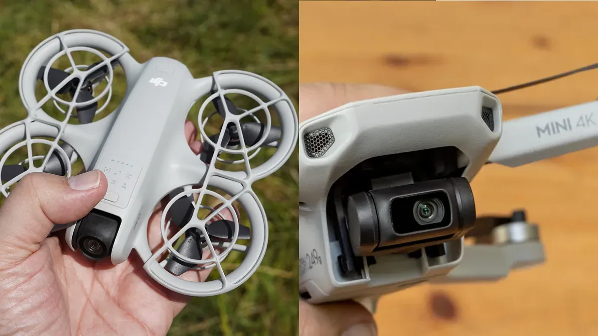 DJI Neo và DJI Mini 4K cầm trên tay