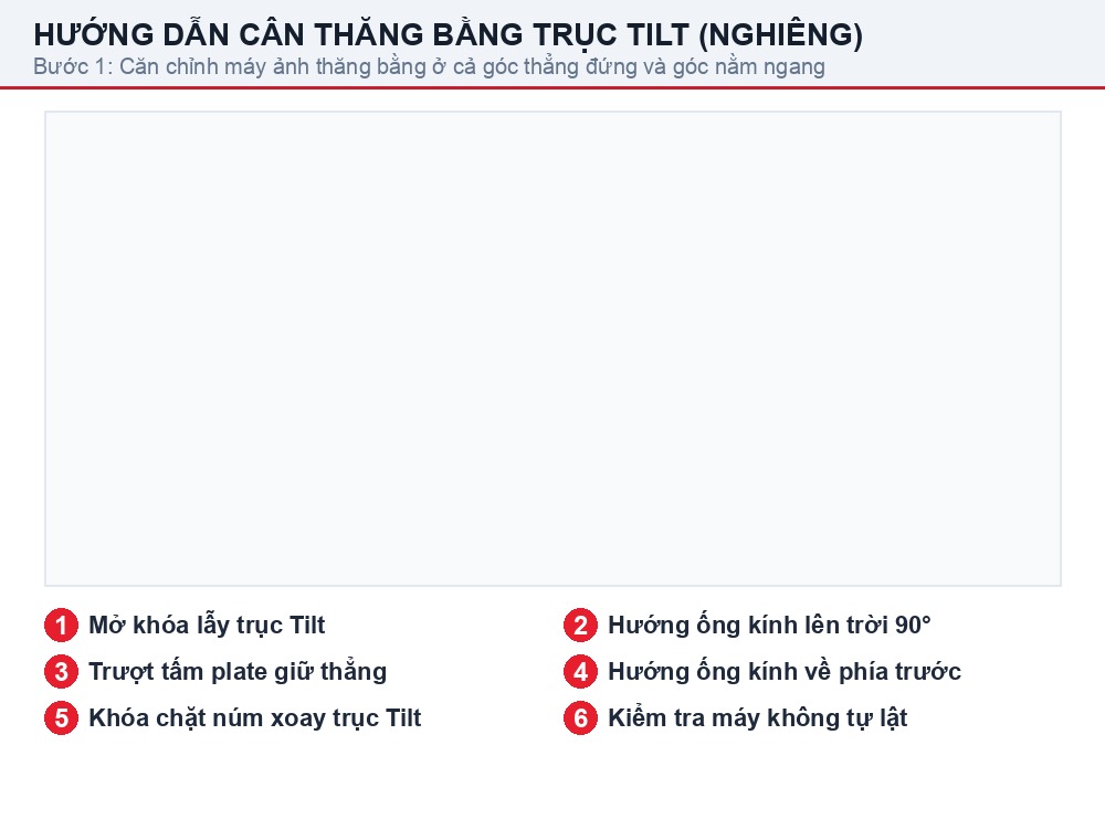 Thao tác căn chỉnh thăng bằng trục Tilt trên gimbal DJI RS 4 Mini
