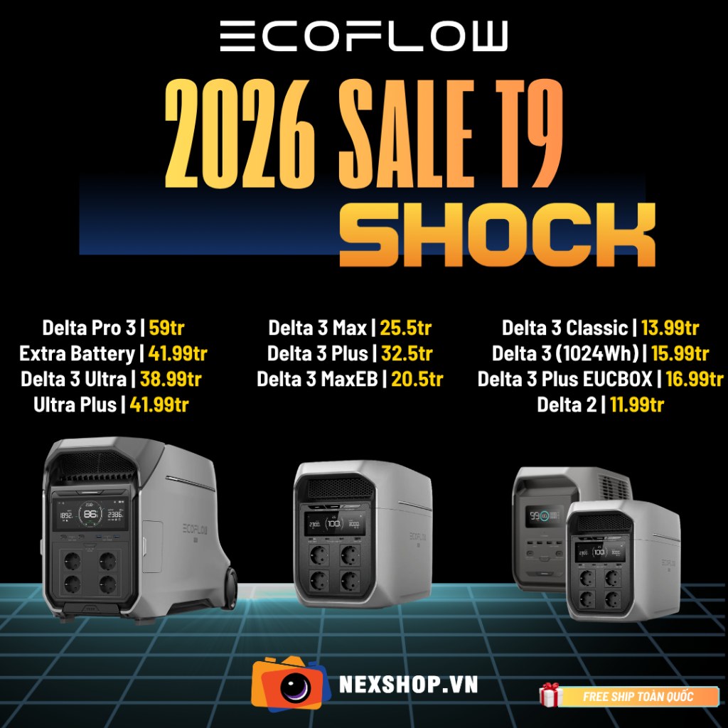 Bảng giá EcoFlow Delta 3 Series và Delta 2 NexShop