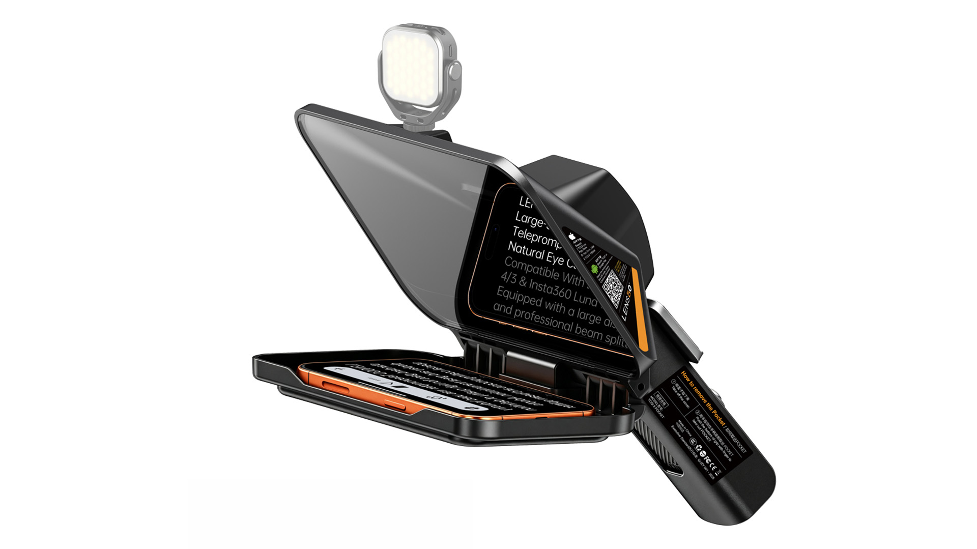 LENSGO TCQI 8 Pocket: Máy Nhắc Chữ Gắn Nam Châm Cho DJI Osmo Pocket