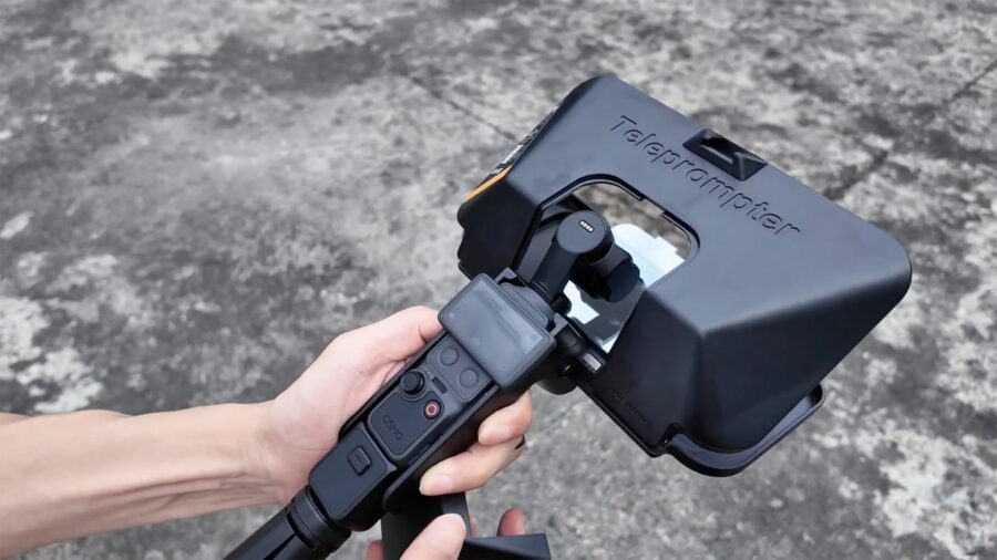 Góc nhìn từ người vận hành gắn máy Osmo Pocket vào bộ khung nam châm LENSGO TCQI 8 Pocket