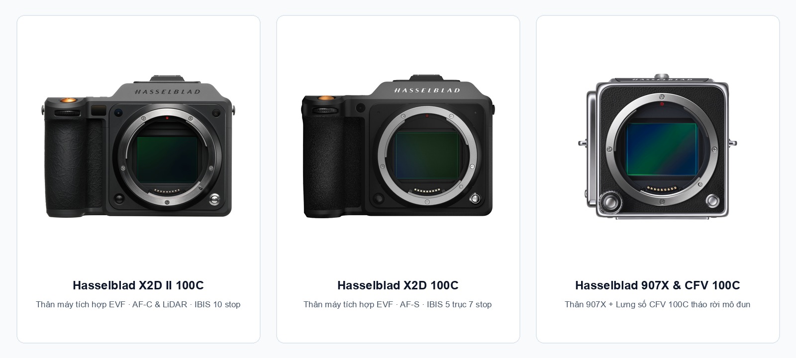 Máy ảnh Hasselblad: chọn X2D II, X2D hay 907X