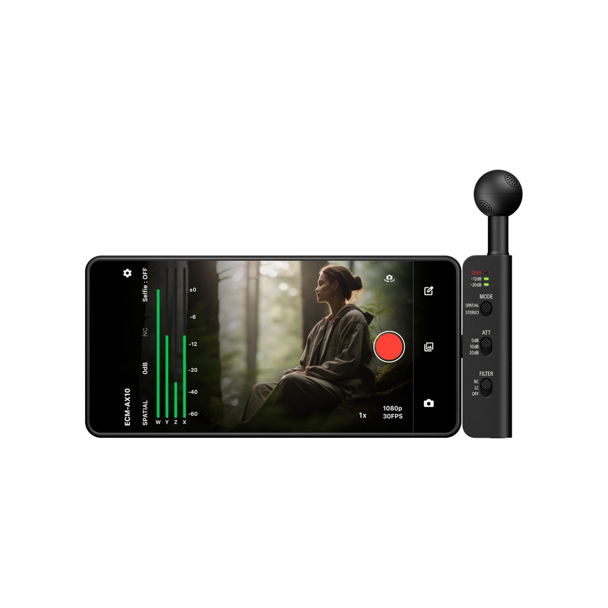 Micro thu âm không gian 3D Sony ECM-AX10 cho Smartphone Chính hãng
