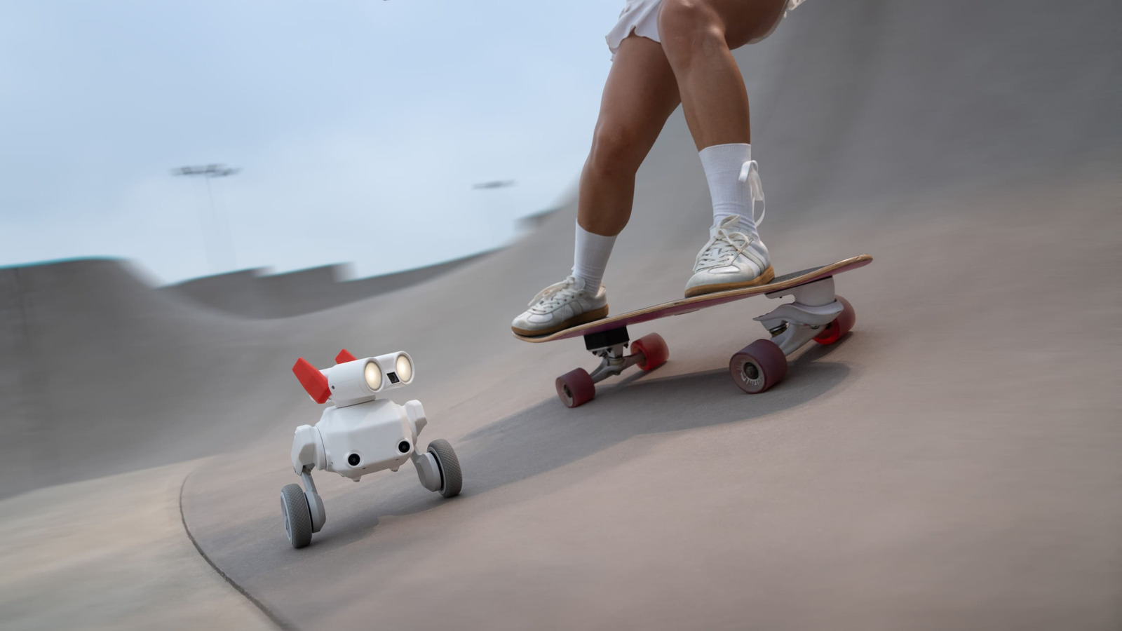 Mondo Robotics BENI bám đuổi tốc độ cao 28.8 km/h trong lòng chảo trượt ván