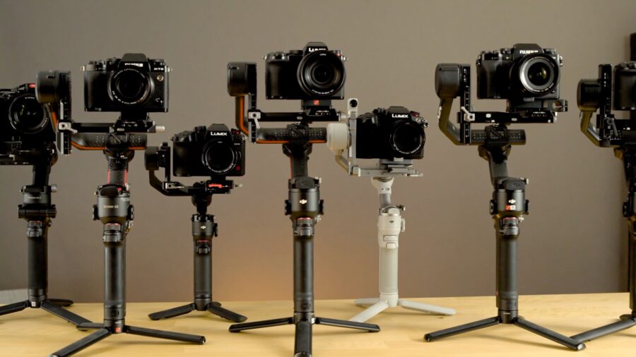 Núm tinh chỉnh ren trục vít trên cả 3 trục của DJI RS 5