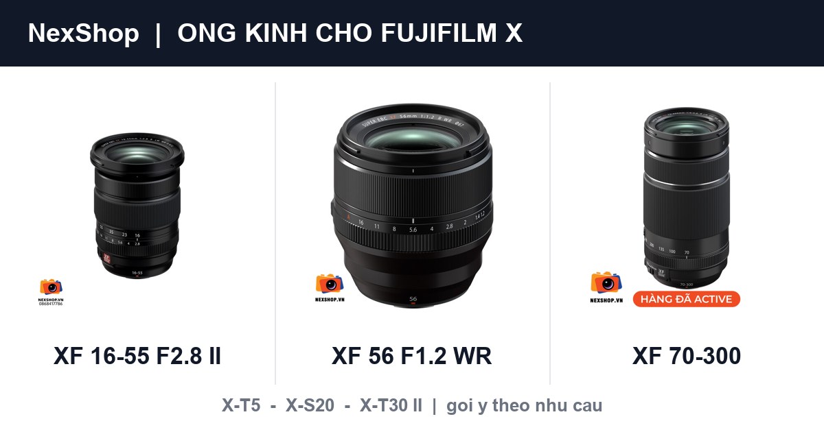 Ống kính nào cho Fujifilm X-T5, X-S20, X-T30 II? Gợi ý theo nhu cầu