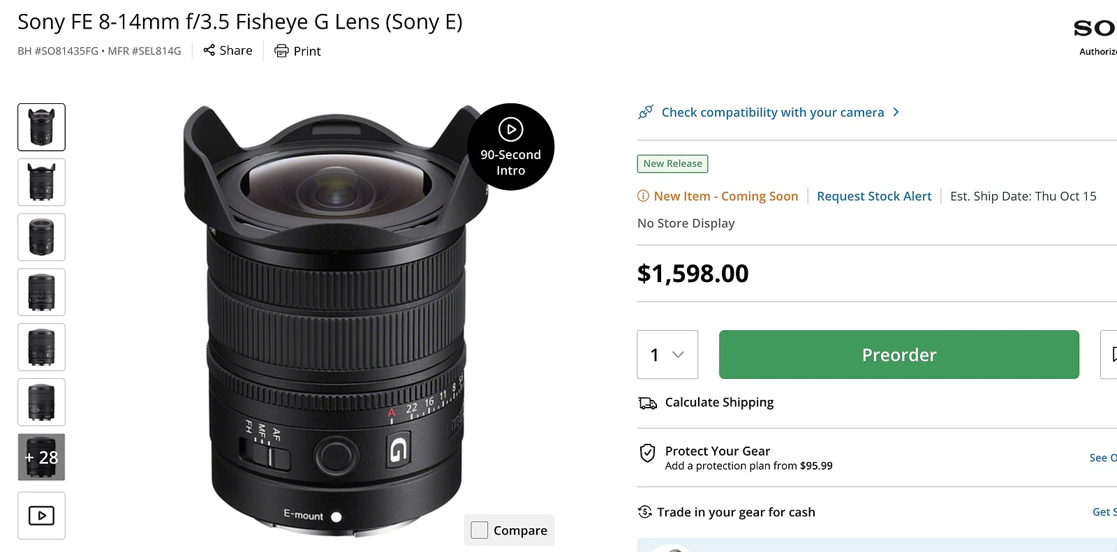 Ra Mắt Sony FE 8-14mm f/3.5 Fisheye G: Góc Nhìn Siêu Rộng Độc Đáo