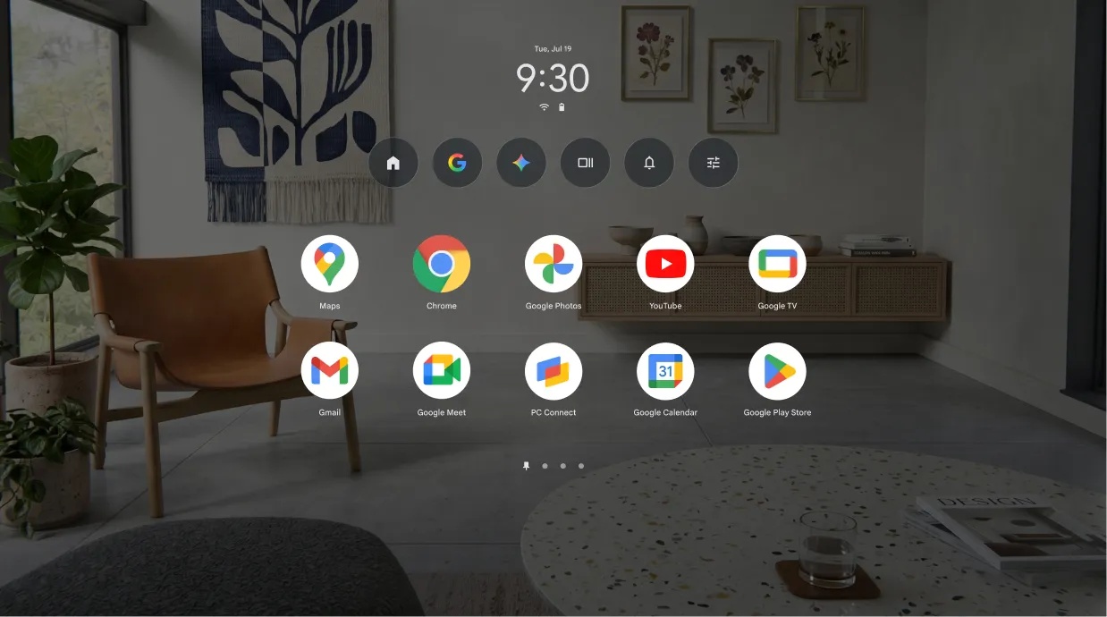 Giao diện không gian đa cửa sổ của Android XR trên XREAL Aura