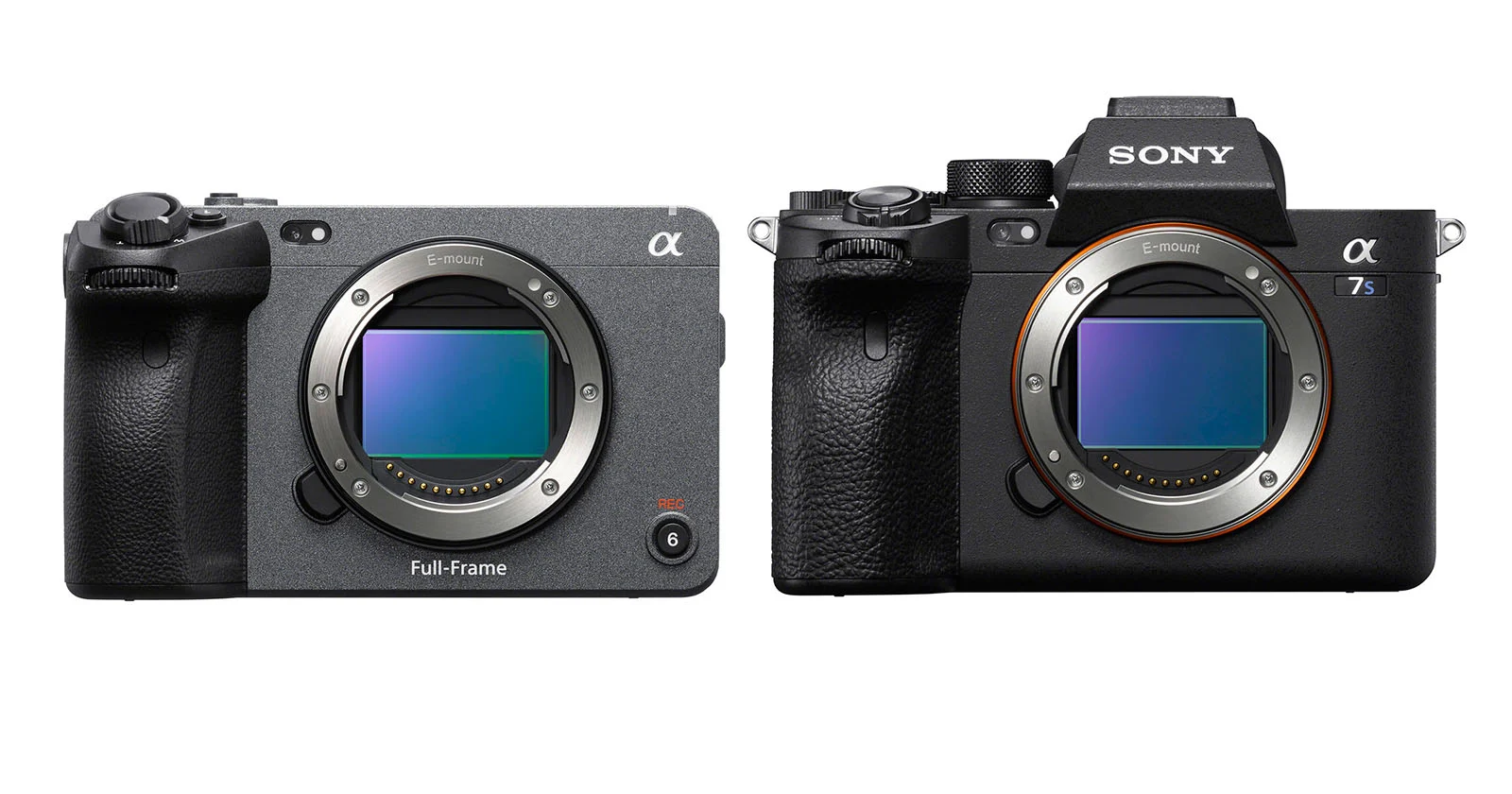 So sánh thiết kế giữa Sony FX3 bên trái và Sony a7S III bên phải