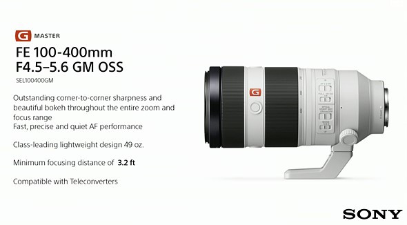 Sony 100-400mm f/4.5 GM: Thông Số Rò Rỉ Về Siêu Ống Kính Tele