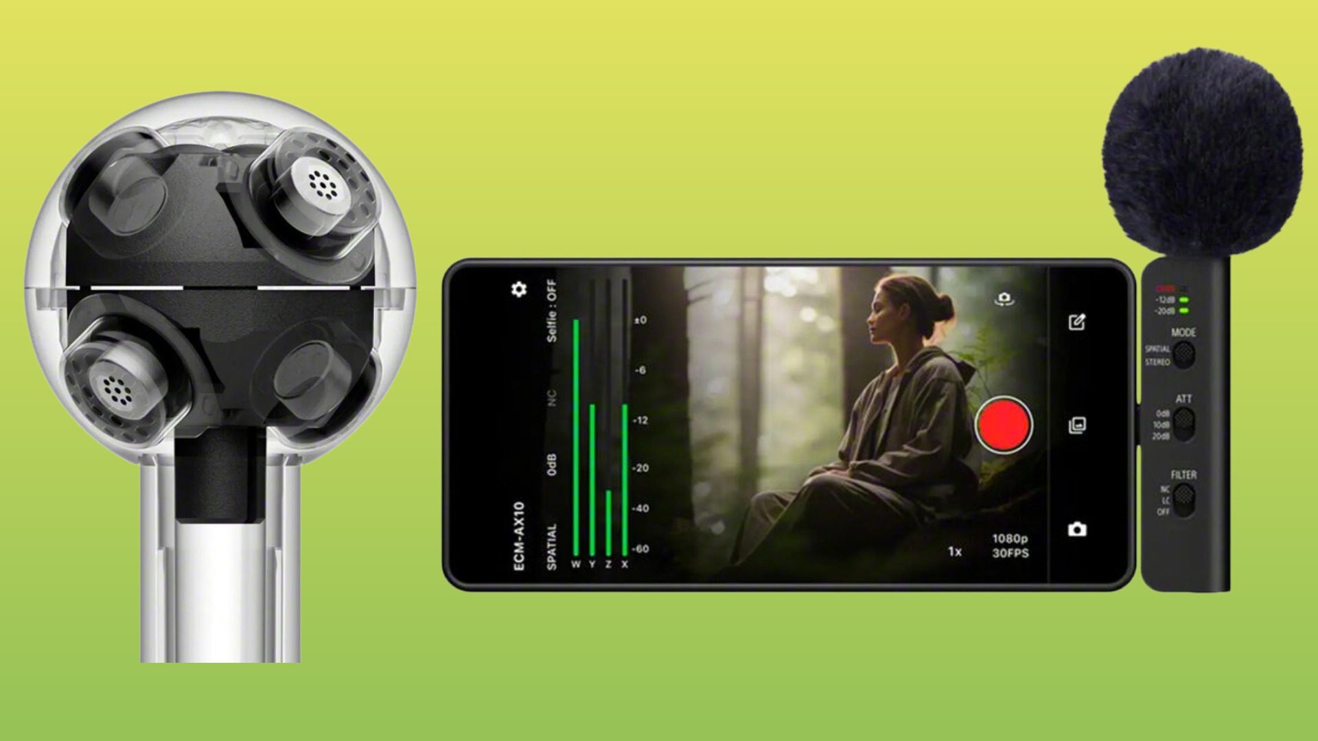 Sony ECM-AX10: Micro Thu Âm Không Gian Chuyên Dụng Cho Smartphone