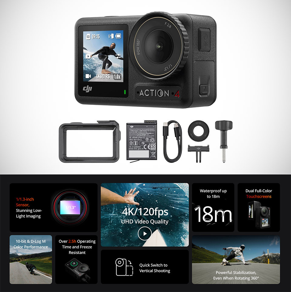 Tại sao bộ đôi DJI Osmo Action 4 Essential Combo vẫn luôn tỏa
