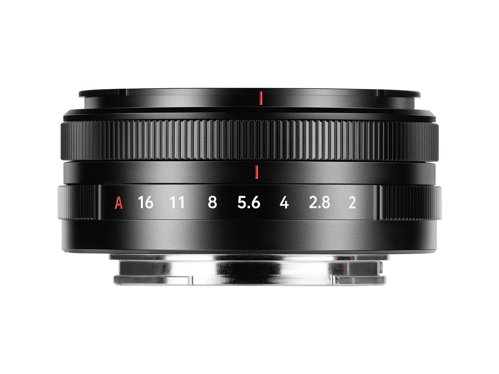 Vòng khẩu độ vật lý với các nấc từ f/2 đến f/16 trên ống kính 7Artisans 18mm