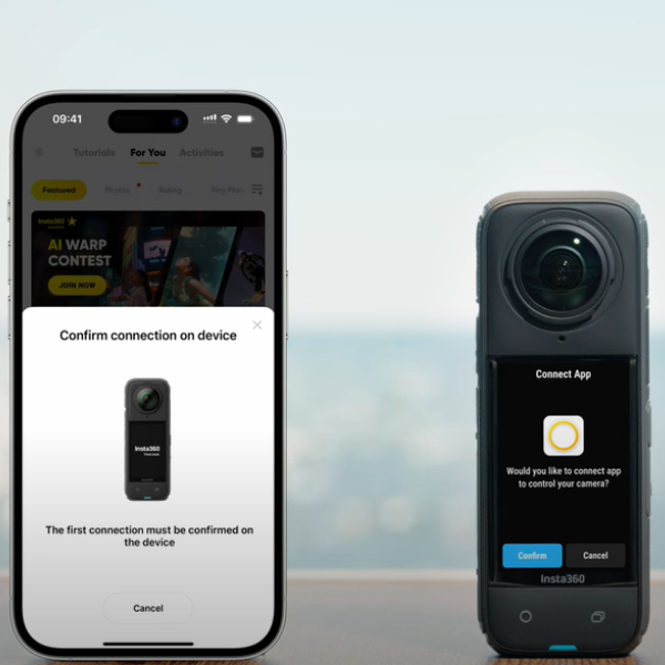 Confirm trên Insta360 X4 để xác nhận kết nối