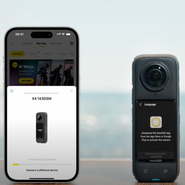 Pairing giữa điện thoại và Insta360 X4