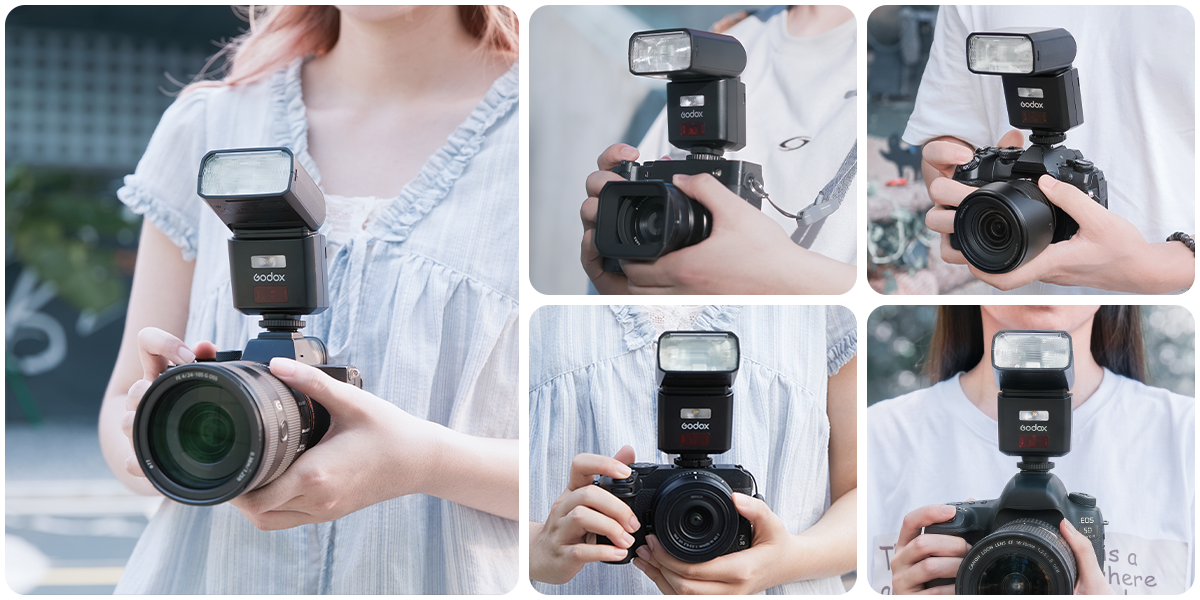 Chân cắm hybrid đa năng trên đèn flash Godox TT350II