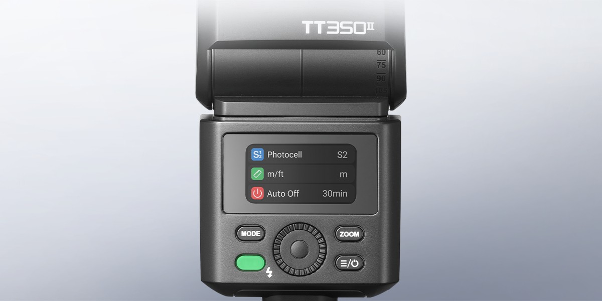 Màn hình màu HD sắc nét mặt sau Godox TT350II
