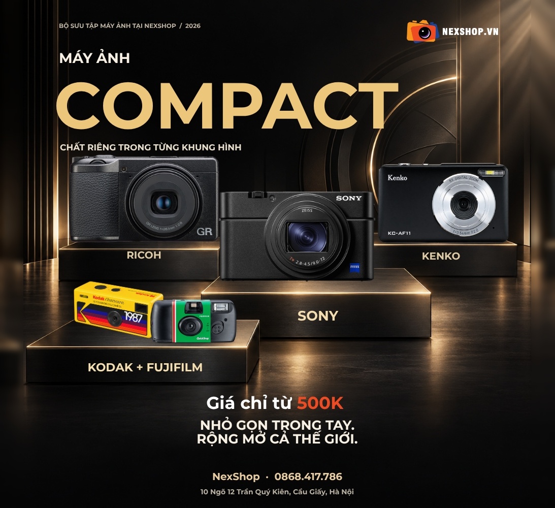 Bộ sưu tập Máy ảnh Compact tại NexShop (Ricoh, Sony, Kenko, Kodak, Fujifilm)