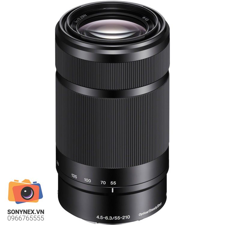 Sony E 55-210mm F4.5-6.3 Đen | Chính hãng - mặt sau và phụ kiện đi kèm