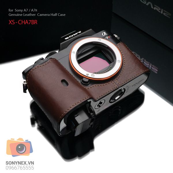 Bao da Sony A7/A7R/A7S Nâu đậm | Gariz | Nhập khẩu chính hãng - chi tiết sản phẩm