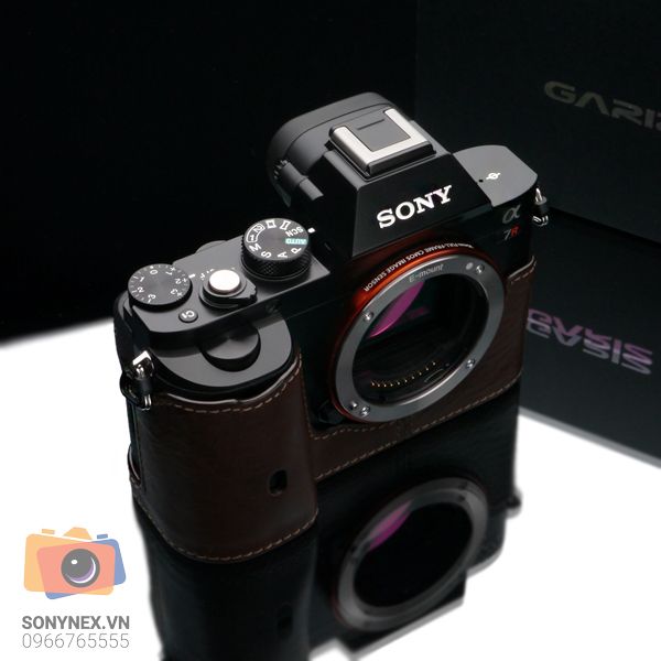 Bao da Sony A7/A7R/A7S Nâu đậm | Gariz | Hàng Nhập khẩu