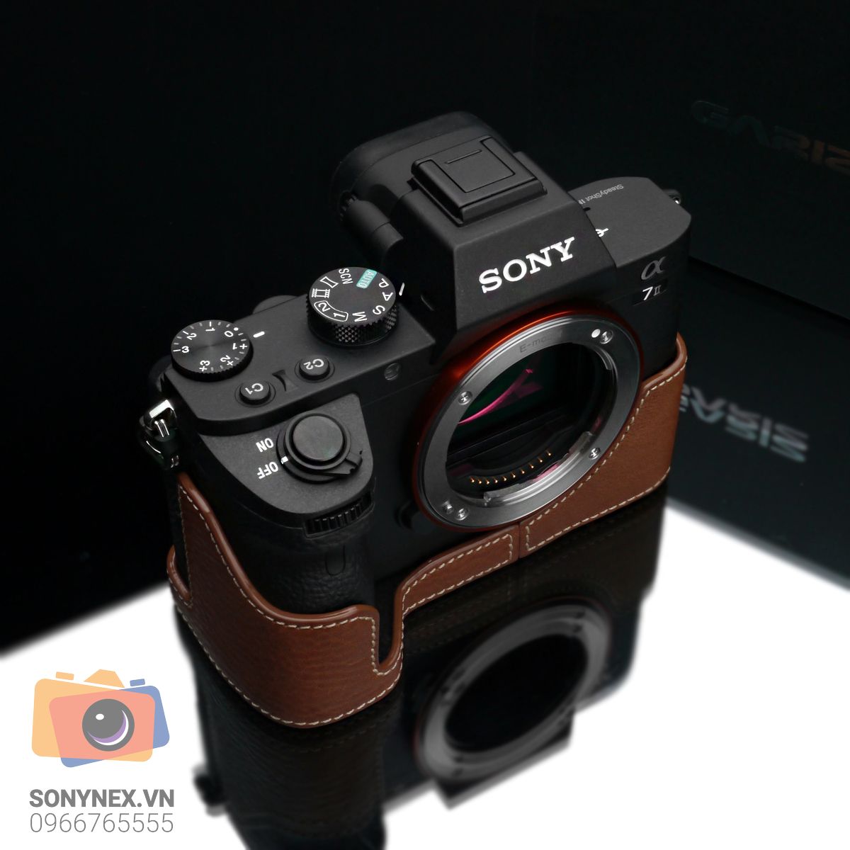 Bao da Sony A7 II/A7R II Nâu nhạt | Gariz | Hàng Nhập khẩu