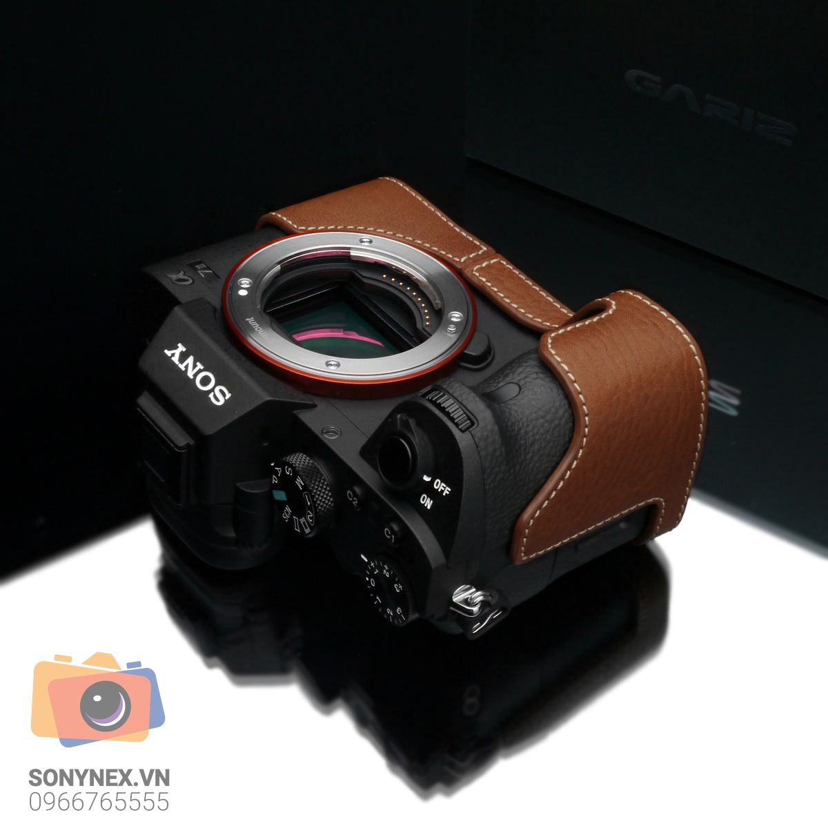 Bao da Sony A7 II/A7R II Nâu nhạt | Gariz | Hàng Nhập khẩu