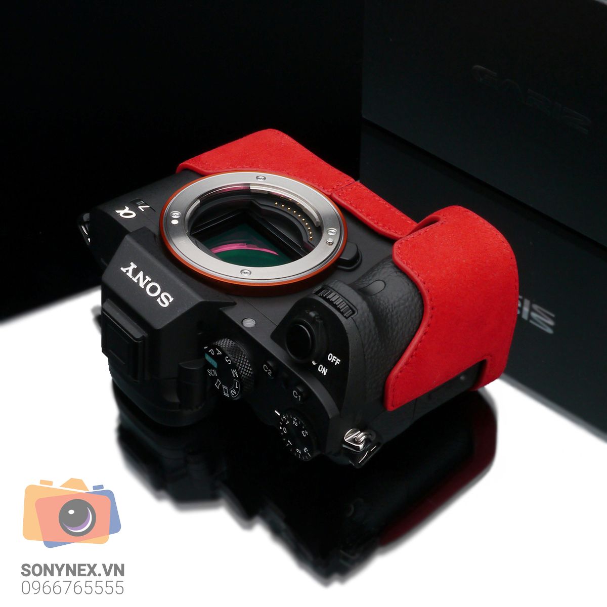 Bao da Sony A7R II ALCANTARA Đỏ | Gariz | Hàng Nhập khẩu