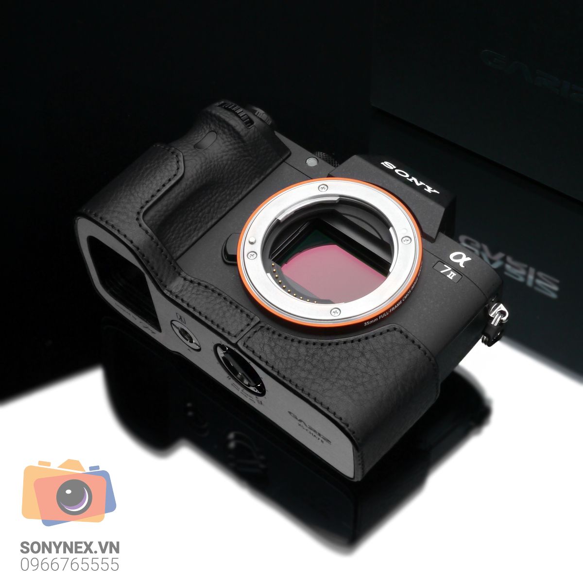 Bao da Sony A7 II/A7R II Đen | Gariz | Hàng Nhập khẩu