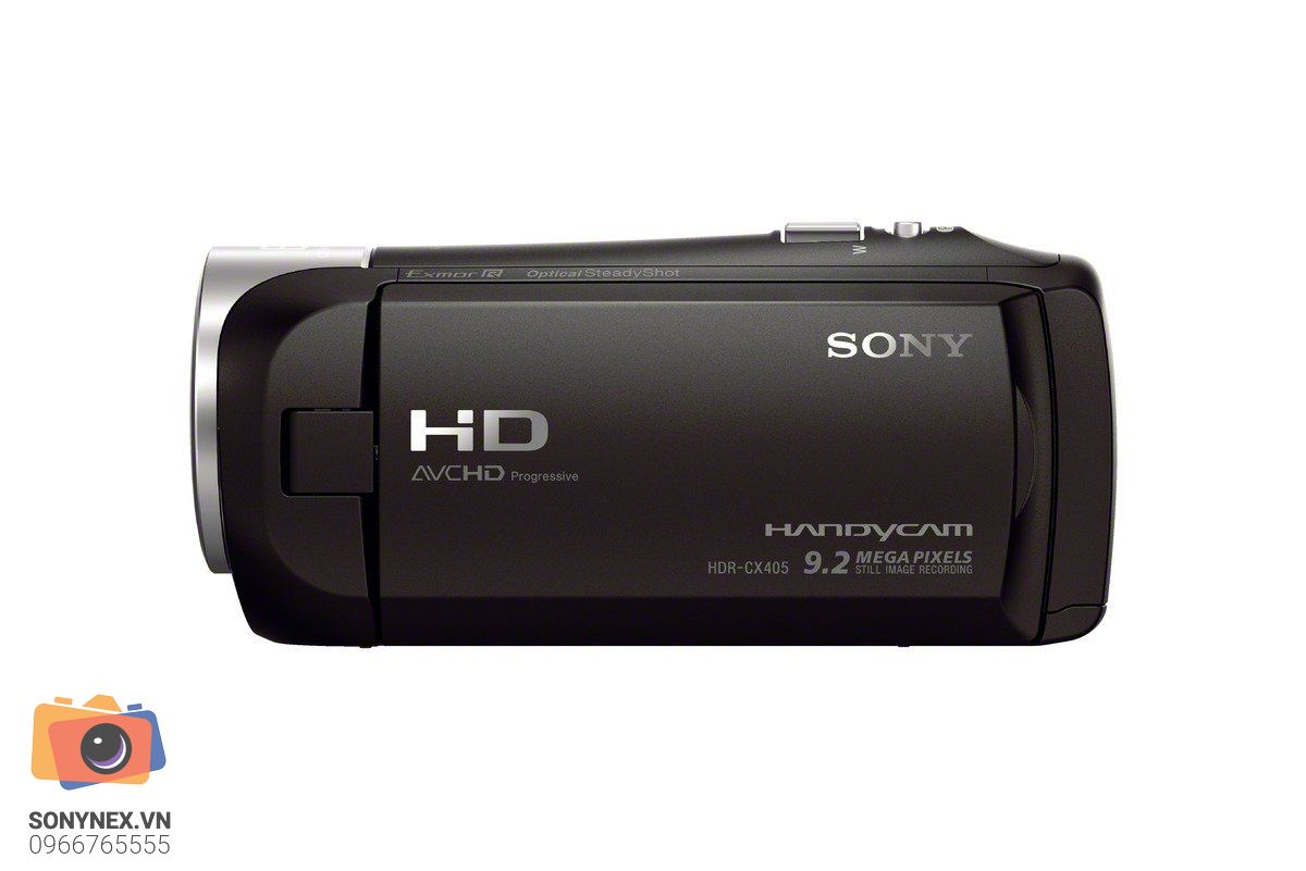 Máy Quay Sony CX405 | Đen | Chính hãng - mặt sau và phụ kiện đi kèm