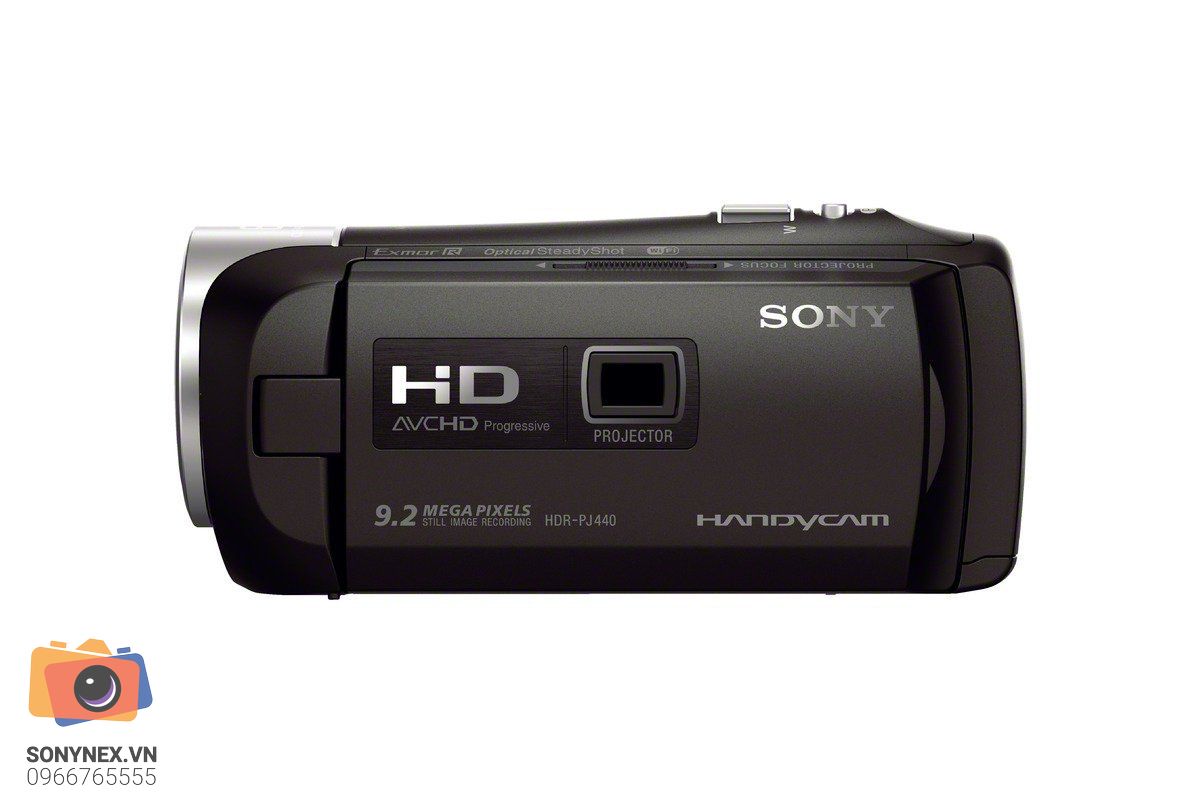 Máy Quay Sony PJ440 | Đen | Chính hãng - mặt sau và phụ kiện đi kèm