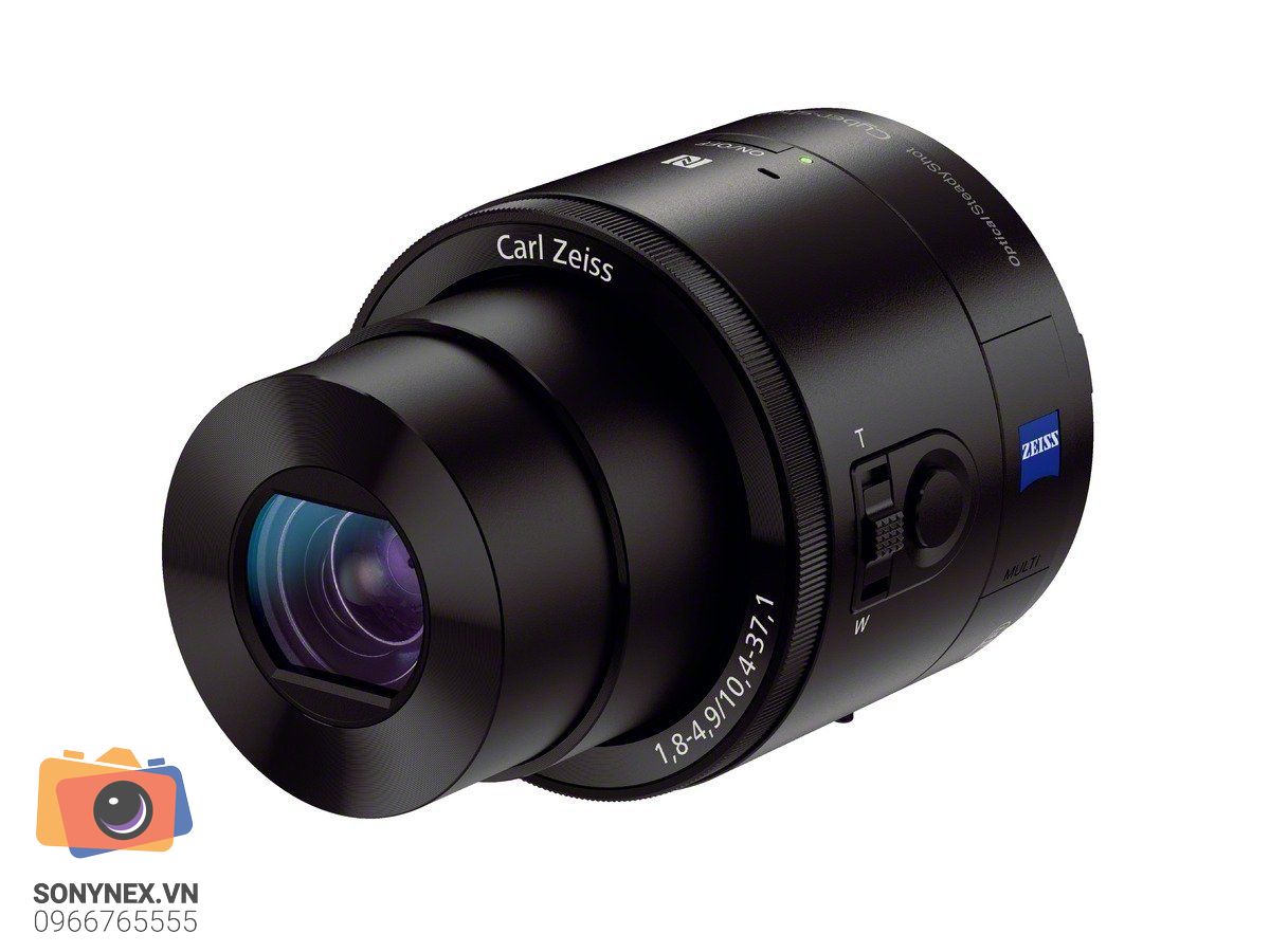 Sony DSC-QX100 | Ống kính không gương lật chính hãng - mặt sau và phụ kiện đi kèm