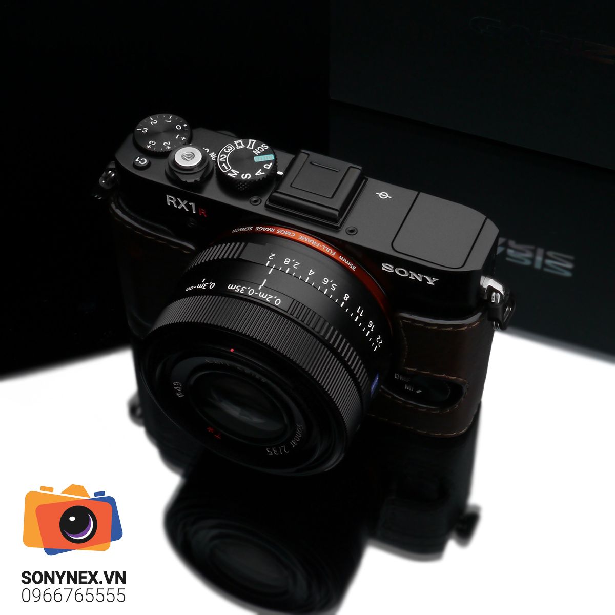 Bao da Sony RX1 / RX1R / RX1R2 Nâu Đậm | Gariz | Hàng Nhập khẩu