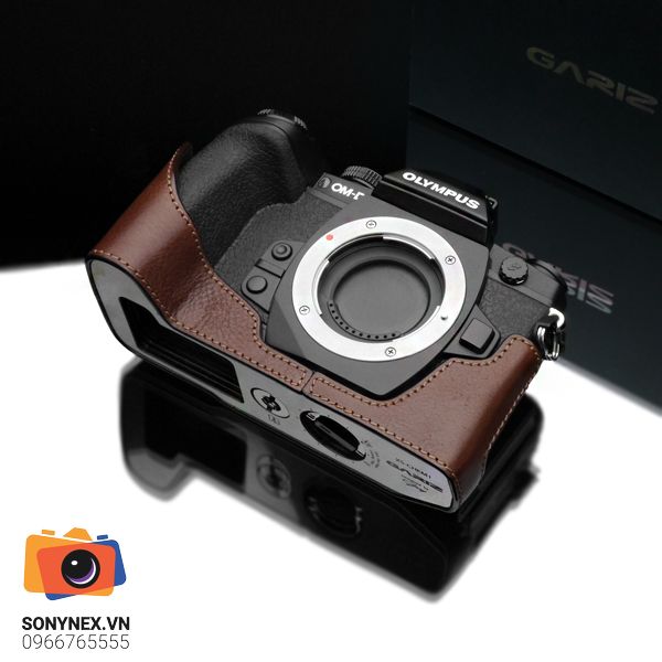 Bao da Olympus E-M1 Nâu Đậm | Gariz | Hàng Nhập khẩu